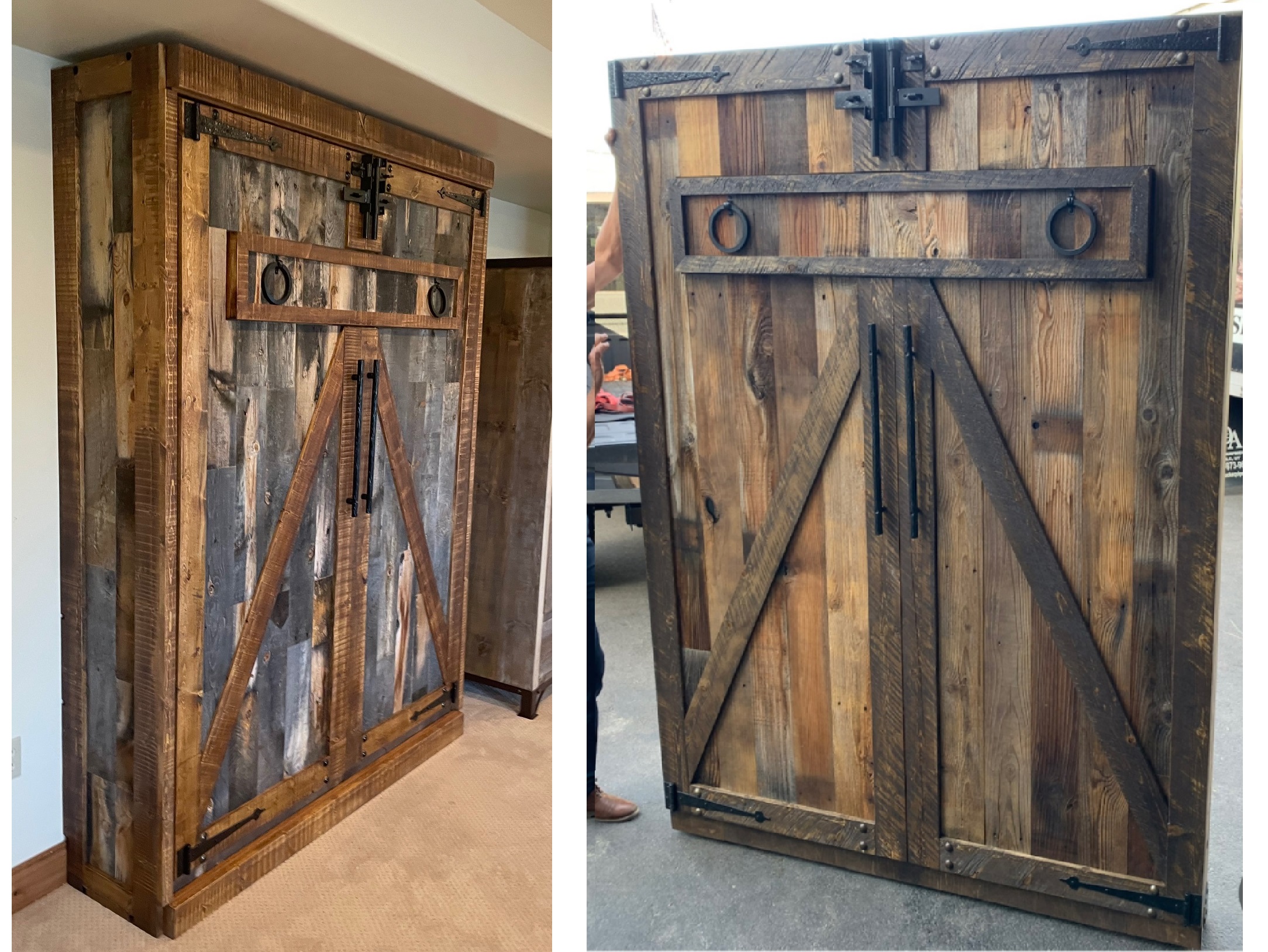 Rustic on sale murphy bed